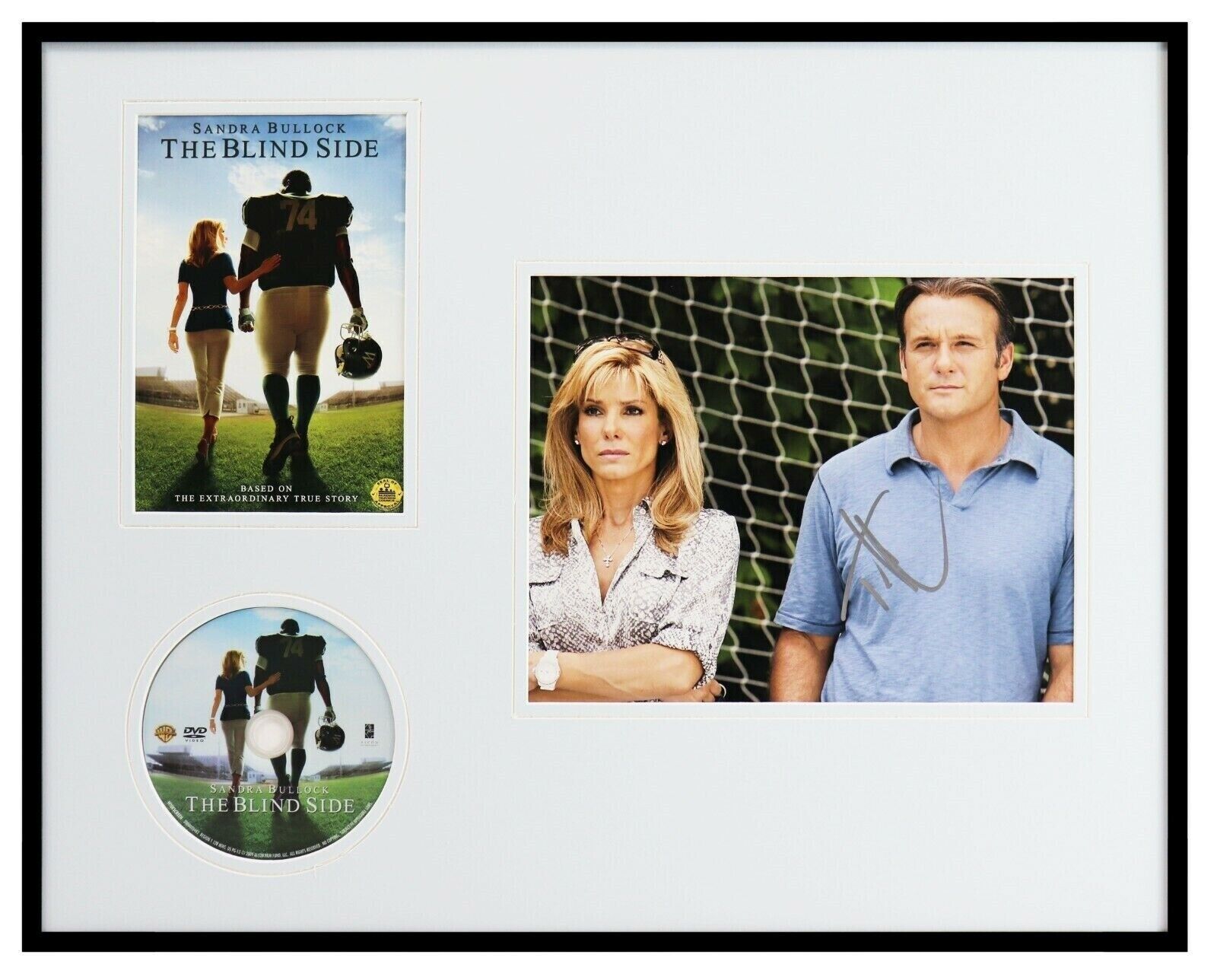 Tim McGraw Signed Framed Blind Side 16x20 Photo & DVD Display JSA