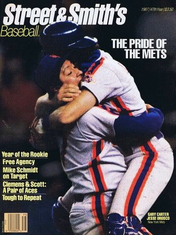 ORIGINAL Vintage 1987 Street + Smith Baseball Magazine Gary Carter J Orosco Mets