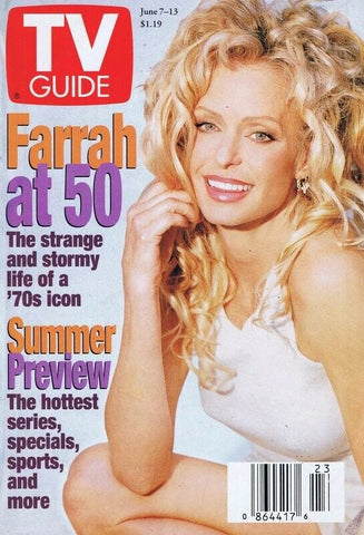 ORIGINAL Vintage June 7 1997 TV Guide No Label Farrah Fawcett at 50