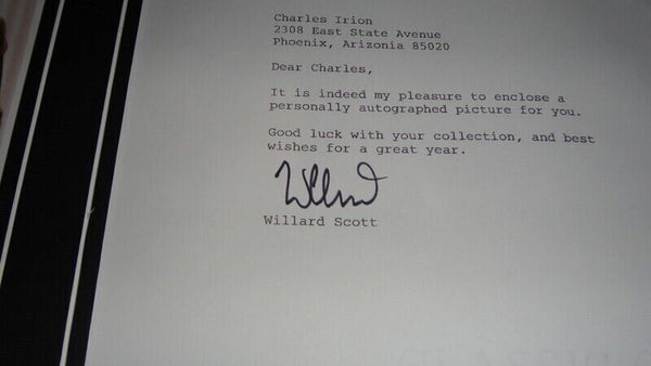 Willard Scott Signed Framed 1991 Letter & Today Show Photo Display