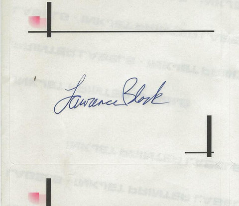 Lawrence Block Signed Bookplate Sins of the Fathers