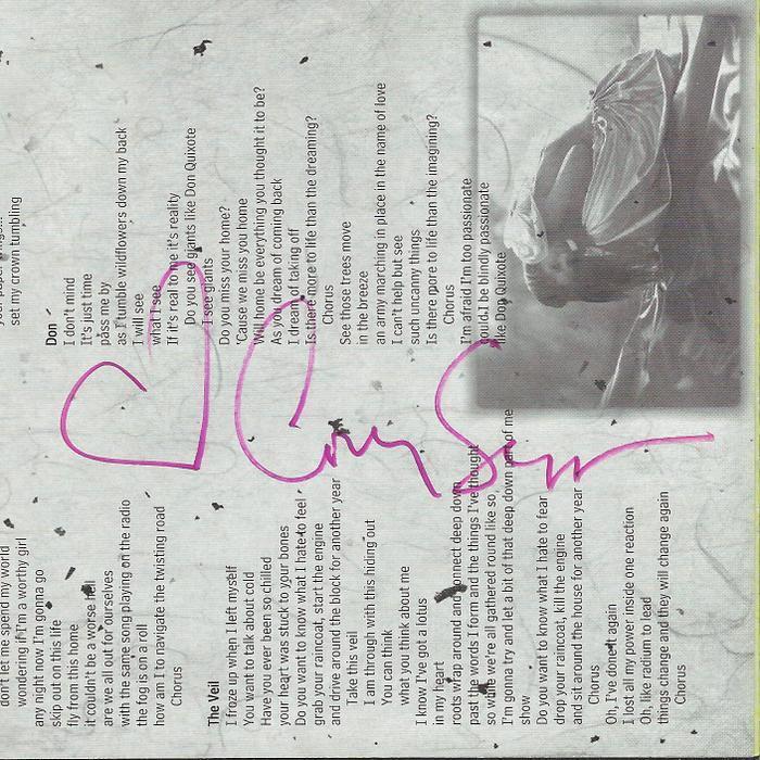 Cory Sipper Signed 1998 Orbiter CD Booklet