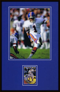 Jason Elam Signed Framed 11x17 Photo Display Broncos