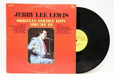 VINTAGE 1971 Jerry Lee Lewis Original Golden Hits LP Vinyl Record Album Sun 128