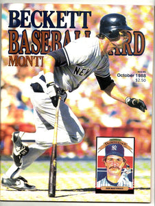 VINTAGE Oct 1988 Beckett Baseball Card Magazine #43 Don Mattingly Yankees