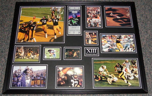 Super Bowl XIII Framed 18x24 Repro Ticket & Photo Collage Steelers vs Cowboys