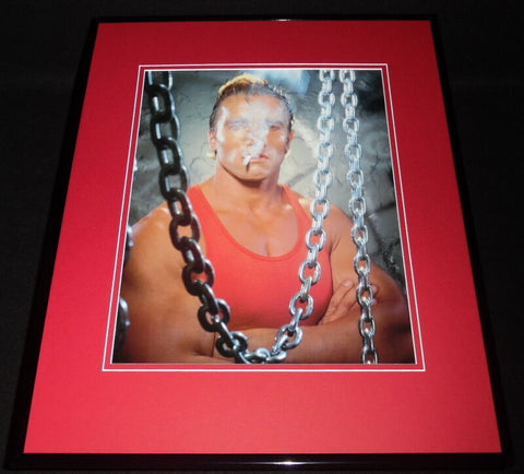 Arnold Schwarzenegger Smoking Cigarette 1985 Framed 11x14 Photo Poster 