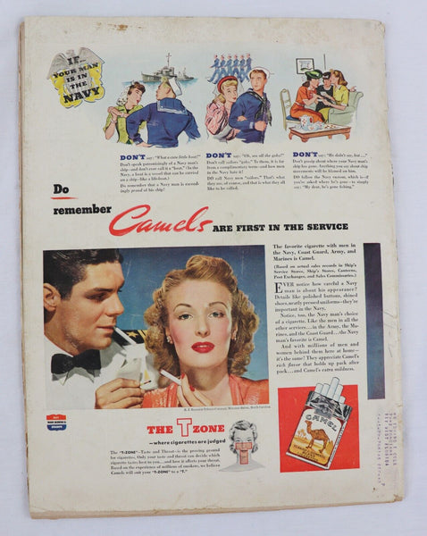 VINTAGE Apr 19 1943 Life Magazine WWII Era Soldier's Farewell / Camel Cigarettes