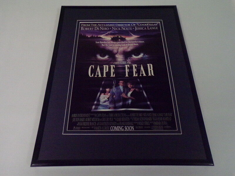 Cape Fear 1991 Framed 11x14 ORIGINAL Advertisement Robert De Niro Nick Nolte