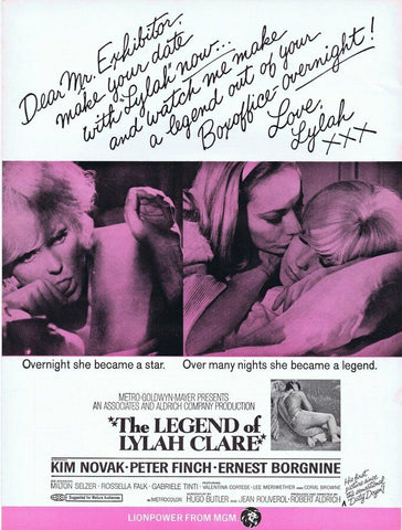 Legend of Lylah Clare 1968 ORIGINAL Vintage 9x12 Industry Ad Kim Novak 