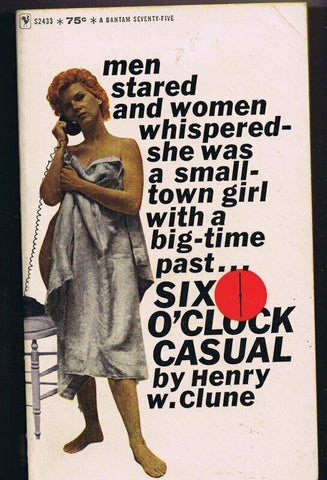 ORIGINAL Vintage 1962 Six O'Clock Casual Bantam Paperback Book GGA  