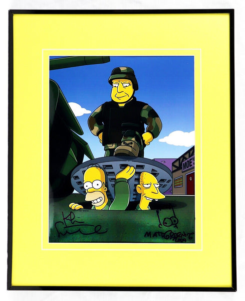 Kiefer Sutherland Matt Groening Signed 16x20 Simpsons Sketch Photo Display BAS