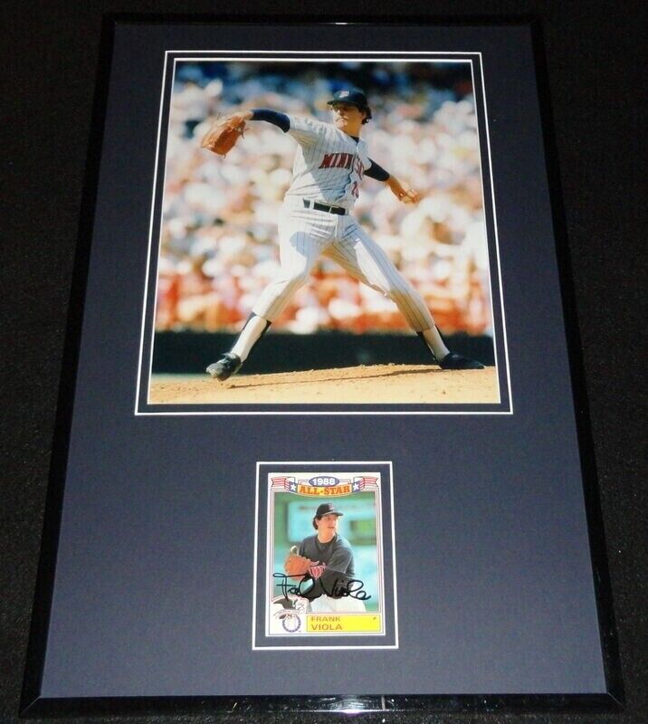 Frank Viola Signed Framed 11x17 Photo Display Minnesota Twins