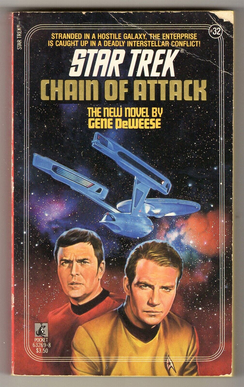 VINTAGE 1987 Star Trek Chain of Attack Paperback Book Gene Deweese