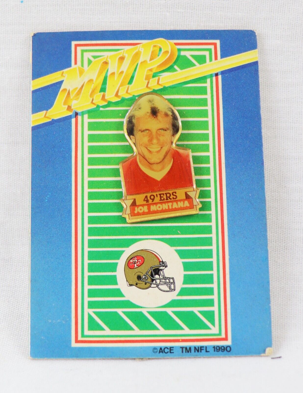 VINTAGE 1990 MVP Joe Montana Pin 49ers