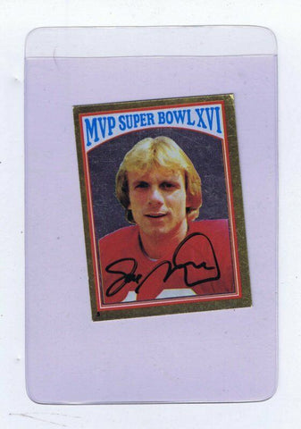 Joe Montana 1982 Topps Sticker Autograph 2nd Year JSA COA 49ers