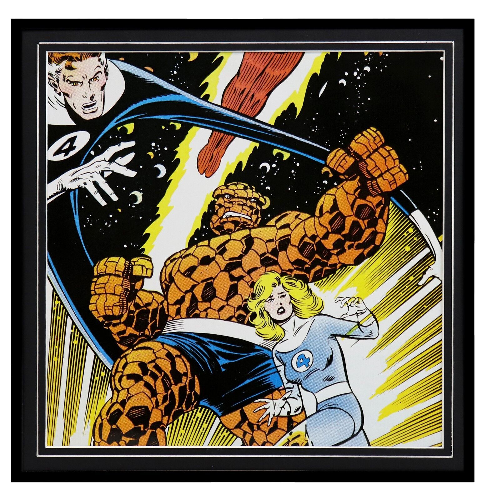 VINTAGE 1988 Marvel Fantastic Four Framed 12x12 Poster Display