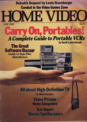 ORIGINAL Vintage June 1982 Home Video Magazine Portable VCRs