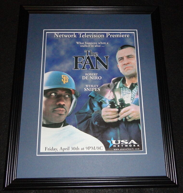 The Fan 1999 Framed 11x14 ORIGINAL Advertisement Robert De Niro Wesley Snipes