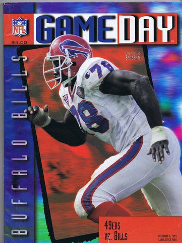 ORIGINAL Vintage Dec 3 1995 Gameday Magazine Program Bills 49ers Bruce Smith