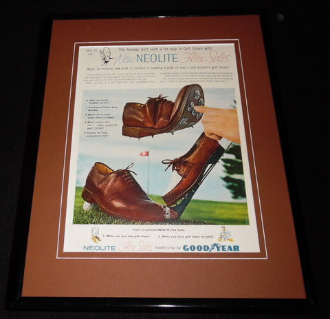 1959 Goodyear Neolite Golf Shoes 11x14 Framed ORIGINAL Vintage Advertisement