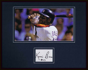 Kevin Bass Signed Framed 11x14 Photo Display Astros