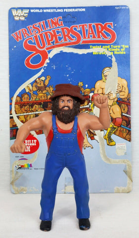 VINTAGE 1985 LJN WWF Wrestling Superstars Hillbilly Jim Action Figure w/ Hat