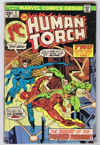 Human Torch #6 ORIGINAL Vintage 1975 Marvel Comics Fantastic Four