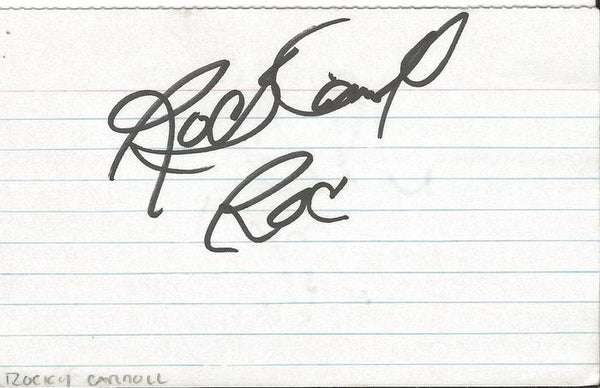 Rocky Carroll & Charles S Dutton Roc Dual Signed 3x5 Index Card 