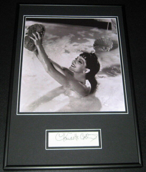 Claudette Colbert Signed Framed 12x18 Photo Display JSA Sign of the Cross 