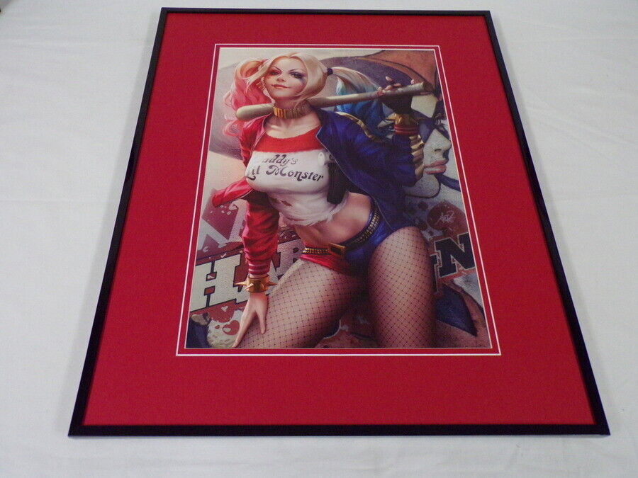 Harley Quinn Framed 16x20 Poster Display DC Comics Artgerm Lau