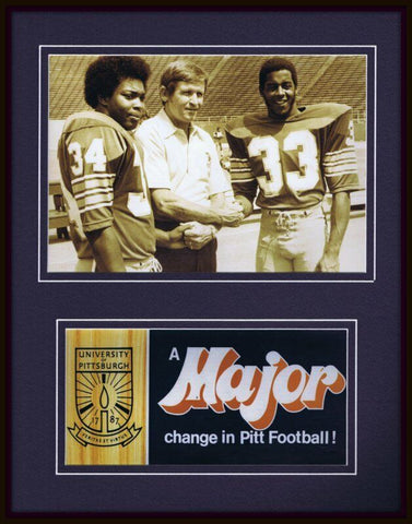 Johnny Majors Framed 11x14 Photo Display w/ Tony Dorsett Pitt