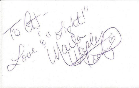 Marla Maples Trump Signed 3x5 Index Card Donald Trump Ex Wife D