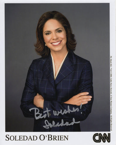 Soledad O'Brien Signed CNN 8x10 Photo