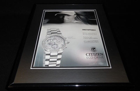 Nicole Vaidisova 2007 Citizen EcoDrive Framed 11x14 ORIGINAL Advertisement