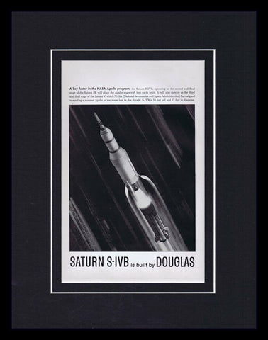 1963 Saturn S-IVB Douglas / NASA Framed 11x14 ORIGINAL Vintage Advertisement 