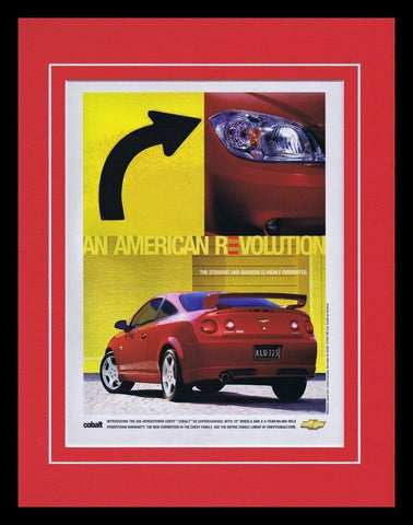 ORIGINAL Vintage 2005 Chevy Cobalt 11x14 Framed Advertisement