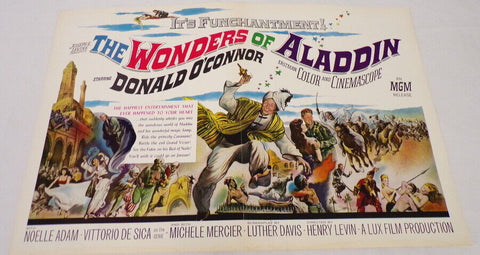 ORIGINAL 1961 Wonders of Aladdin 12x18 Industry Ad Poster Donald O'Connor