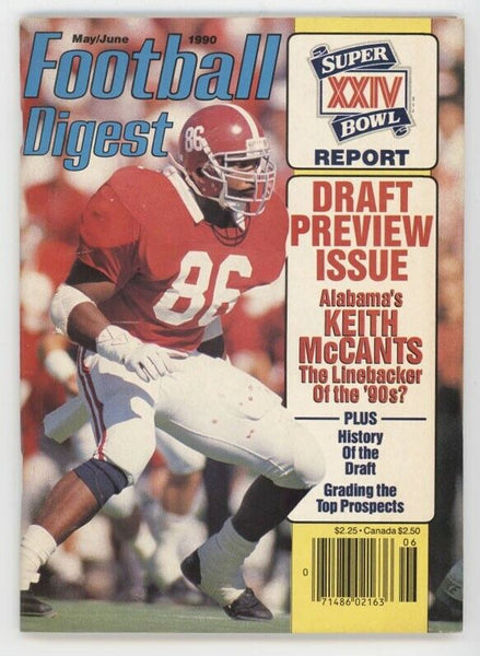 VINTAGE May 1990 Football Digest Magazine Keith McCants Alabama