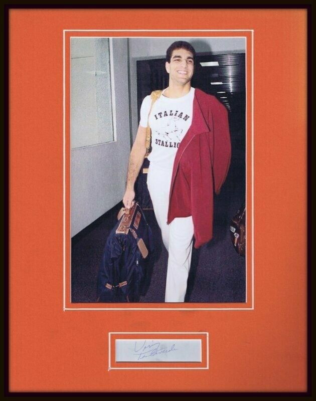 Vinny Testaverde Italian Stallion Signed Framed 11x14 Photo Display JSA Miami 