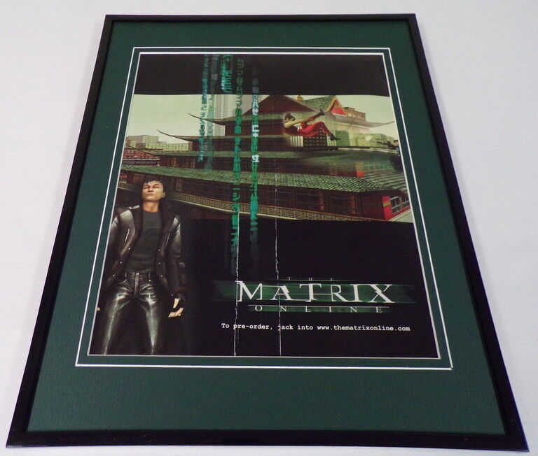 2004 Matrix Online Sega Framed 11x14 ORIGINAL Advertisement 