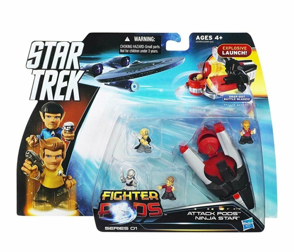 NEW SEALED 2013 Star Trek Fighter Pods Attack Ninja Star Figure Set