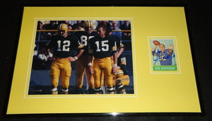 Zeke Bratkowski Signed Framed 11x17 Photo Display Packers w/ Bart Starr