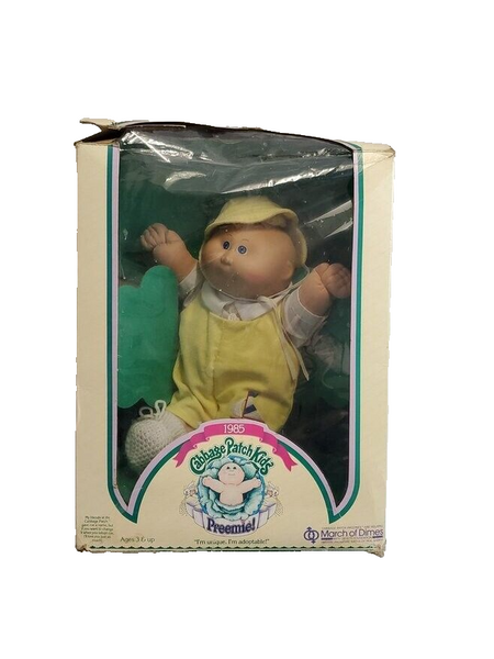 VINTAGE 1985 Coleco Cabbage Patch Kids Preemies March of Dimes Doll in Box