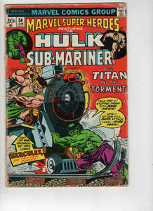 Marvel Super Heroes #34 1976 Marvel Comics Hulk Sub Mariner