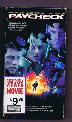 Paycheck (2003) VINTAGE VHS Cassette 