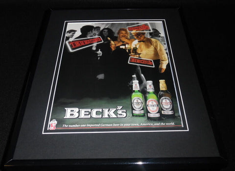 1992 Beck's Beer Framed 11x14 ORIGINAL Vintage Advertisement