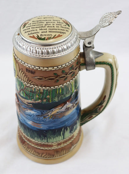 VINTAGE Ducks Unlimited Wood Duck Carolina Collection 1st Ed Beer Stein