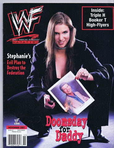 ORIGINAL Vintage November 2001 WWF Magazine Stephanie McMahon