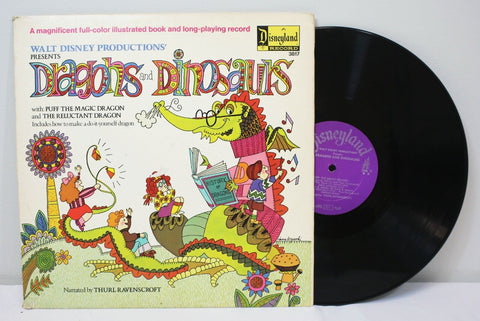 VINTAGE Walt Disney Dragons and Dinosaurs LP Vinyl Record Album 3817 Puff Magic